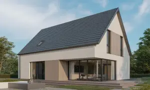 Grafitowy dach i białe okna: Elewacja - jak wybrać idealną?